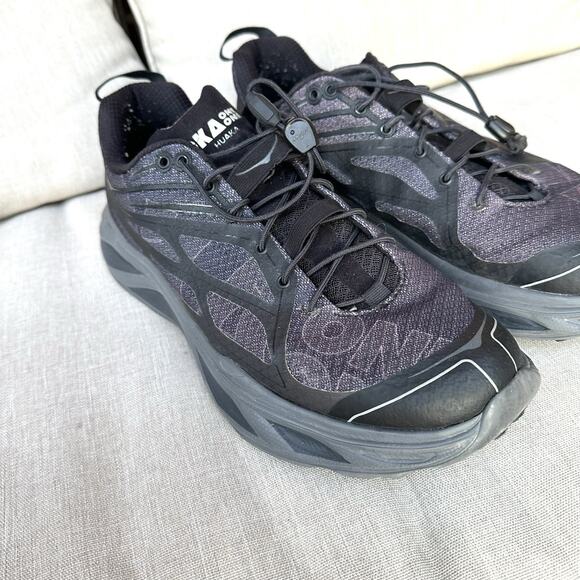 HOKA One One Shoes Womens 11 Mens 10 Black Huaka Origins Running Walking Active - Picture 3 of 11